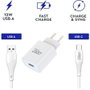 Myway Cargador de Pared MYWEPAK0002 con Cable USB Tipo-C 15W Blanco